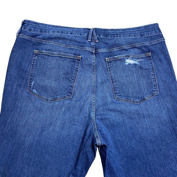 GOOD AMERICAN  Good Straight High-rise Straight Jeans - Blue407 - Plus Size 24 - Picture 6 of 12